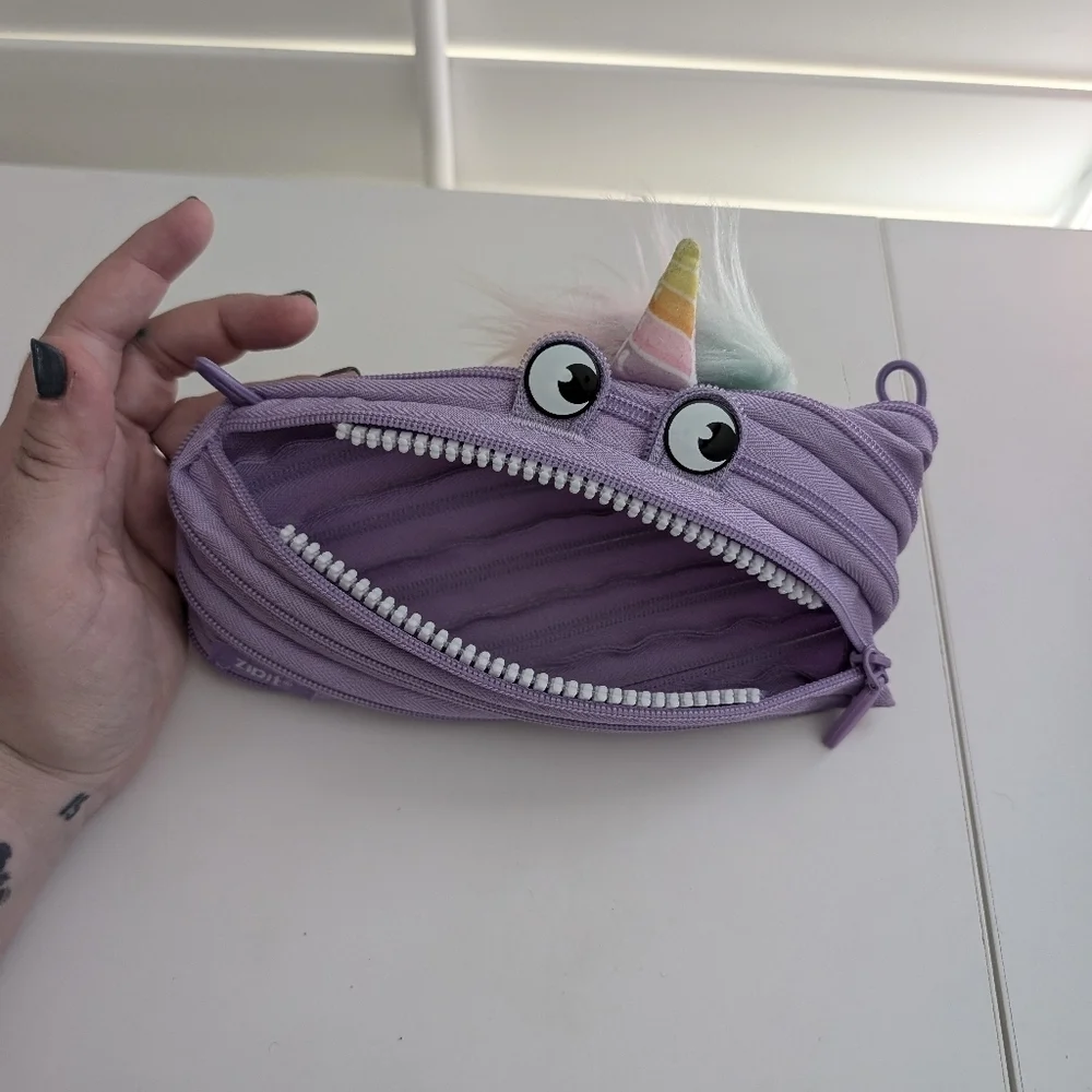Purple Unicorn Zip It Pencil Pouch